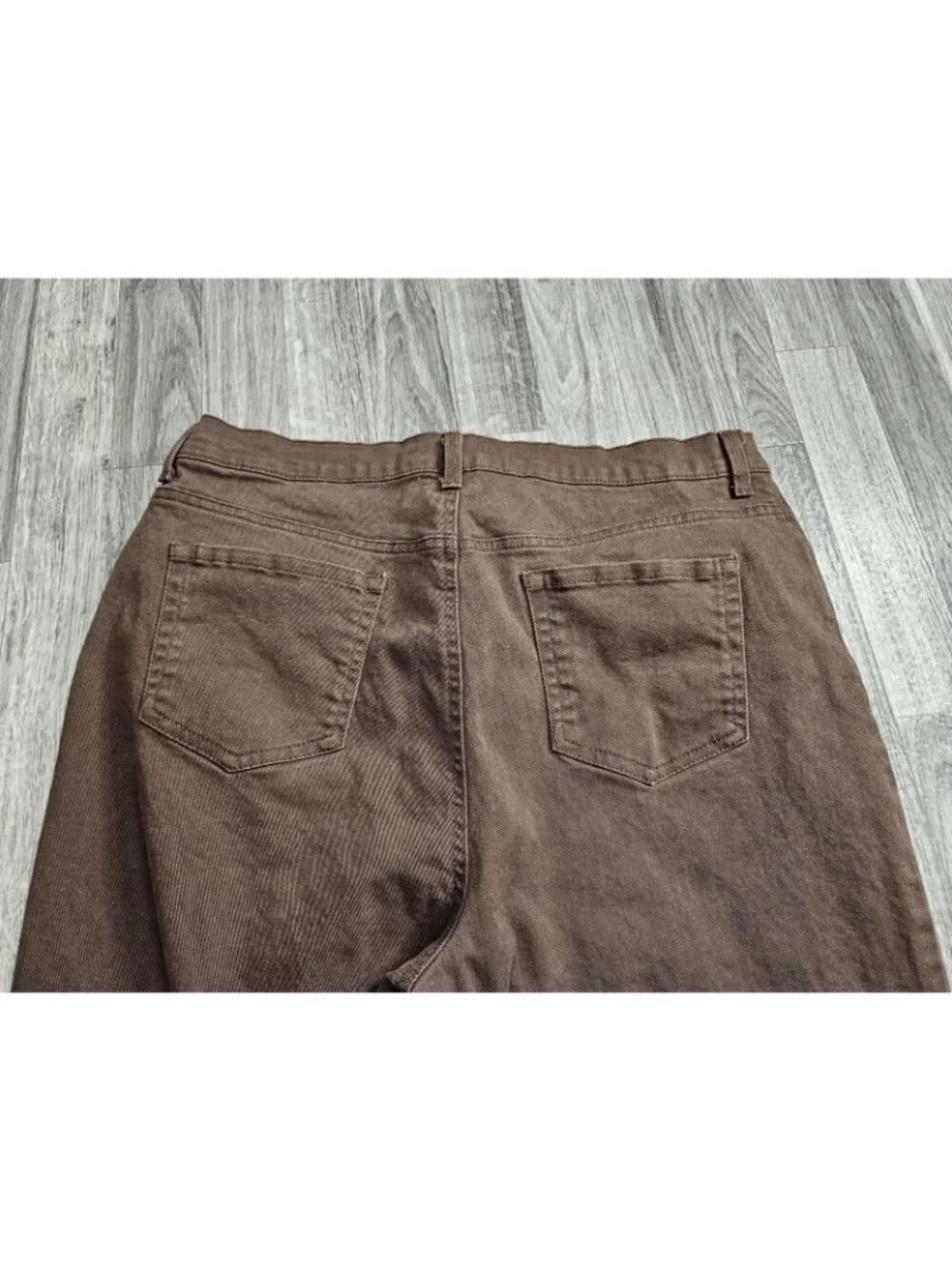 Gloria Vanderbilt Amanda Tapered Jeans‎ Womens 16 Brown High Rise Stretch Denim